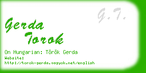 gerda torok business card